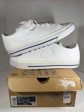 Nike White Low-Top Leather Sneakers